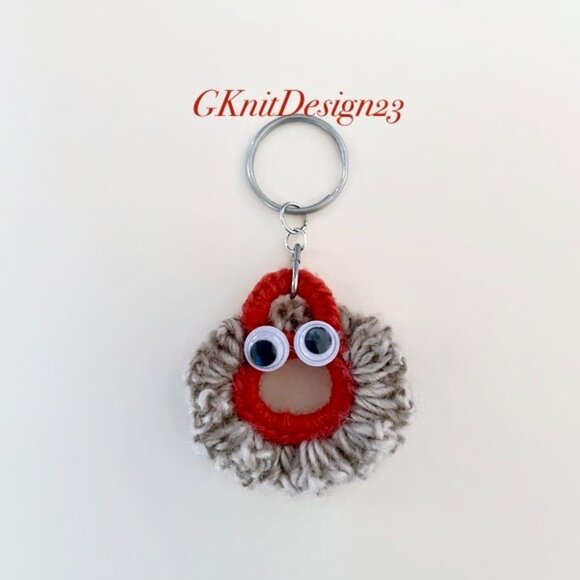 Lightweight Keychain Charm, Crochet Handmade Backpack Charm - Picture 2 of 7